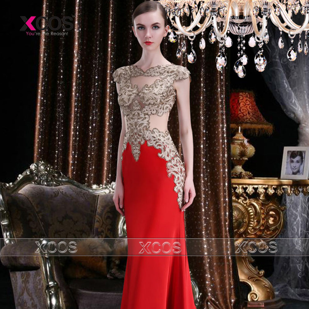 red and gold formal gowns